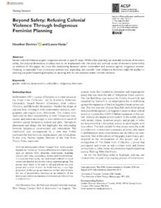 Dorries and Harjo 2020 Beyond safety - Refusing colonial violence through Indigenous feminist planning - JPER 40.2.210-219