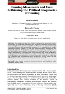 housing movements and care